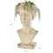 22" Cream Distressed Woman Antique Greek Bust Planter